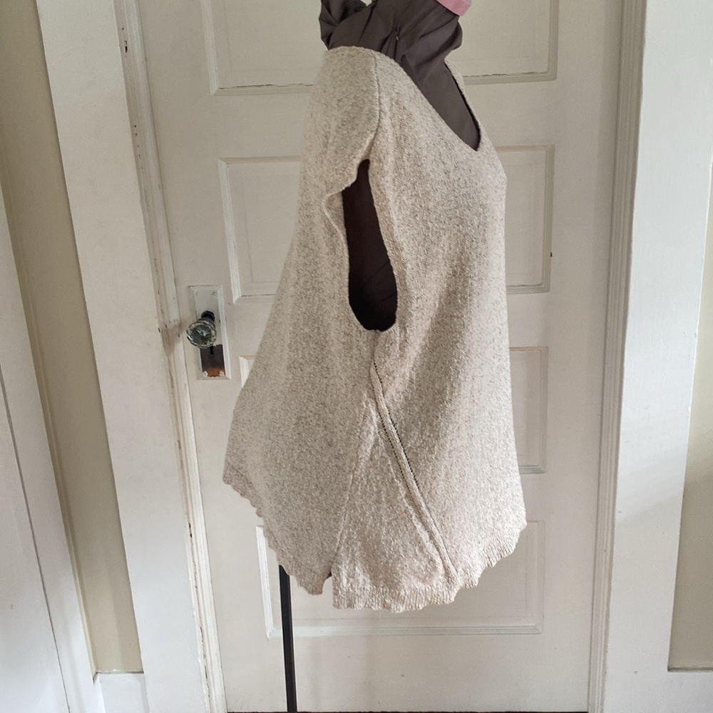 PureJill‎ Oatmeal Sleeveless Cotton Sweater XL - Picture 2 of 6